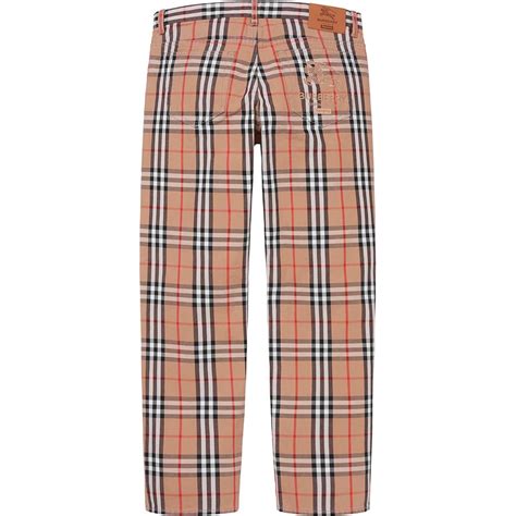 supreme burberry regular pant